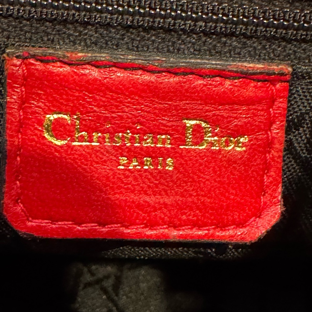 Dior Red Cannage Quilted Backpack/Bucket Handbag - Picture 15 of 17